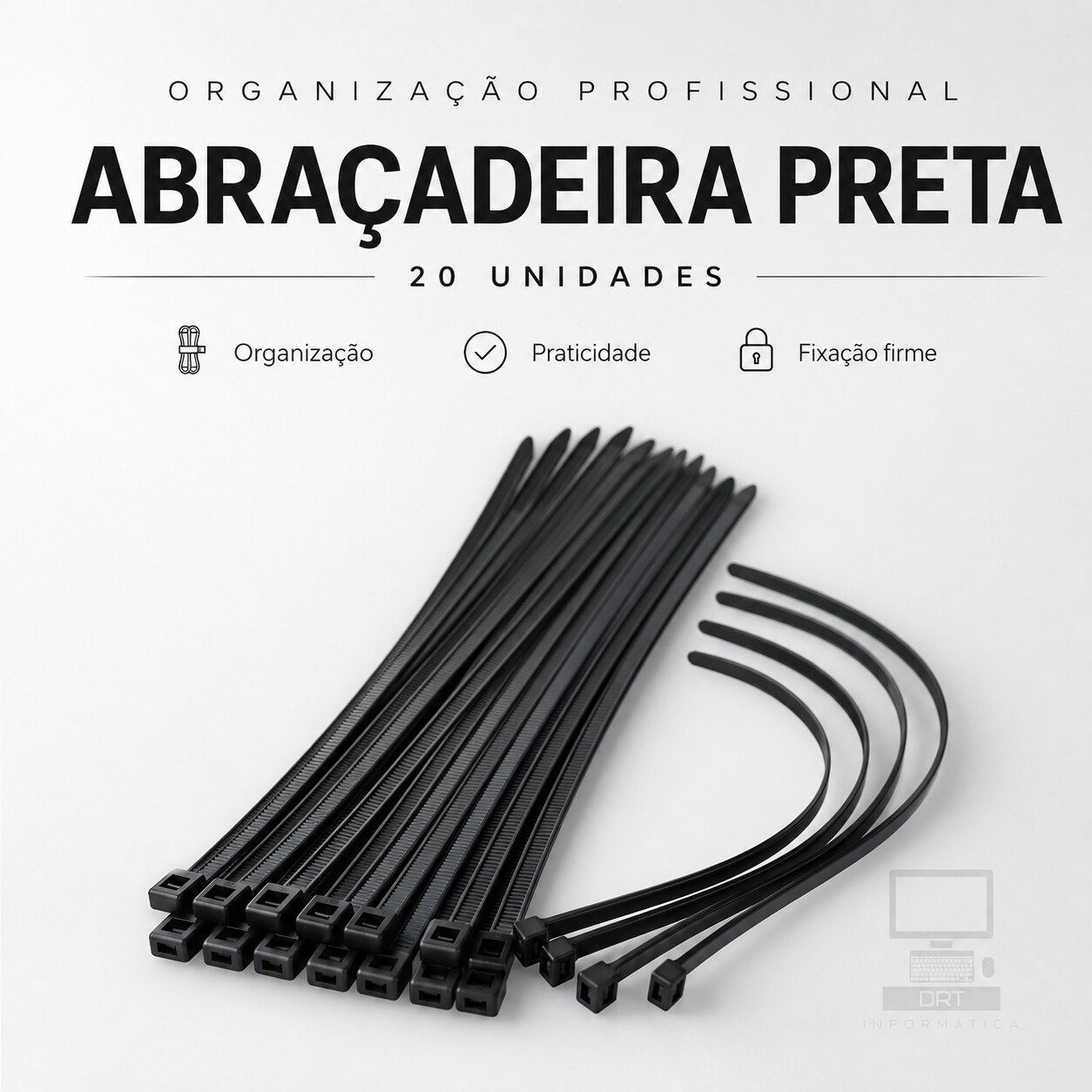 Abraçadeira Preta 20un