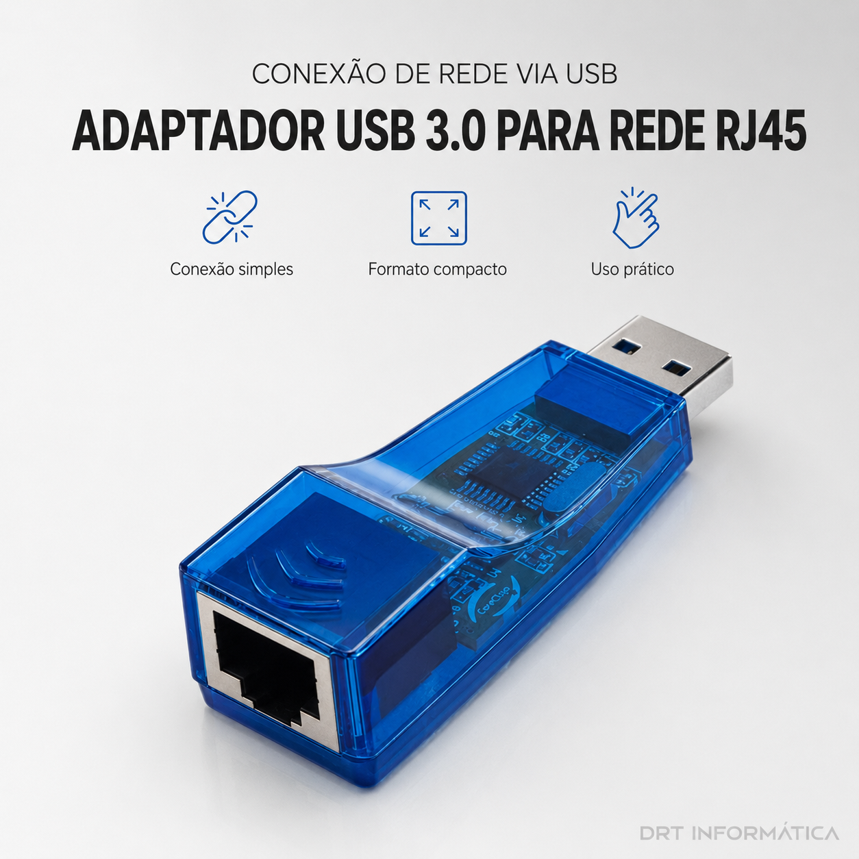 Adapt. USB 3.0 p/ Rede RJ45