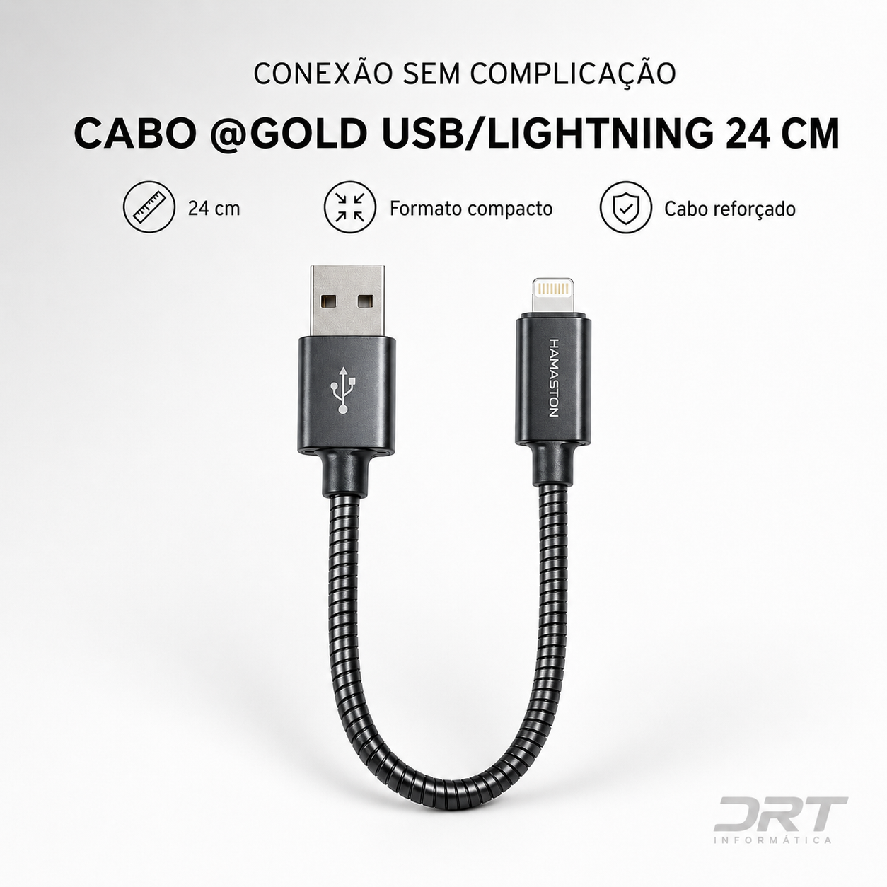 Cabo USB/Lightning 24cm