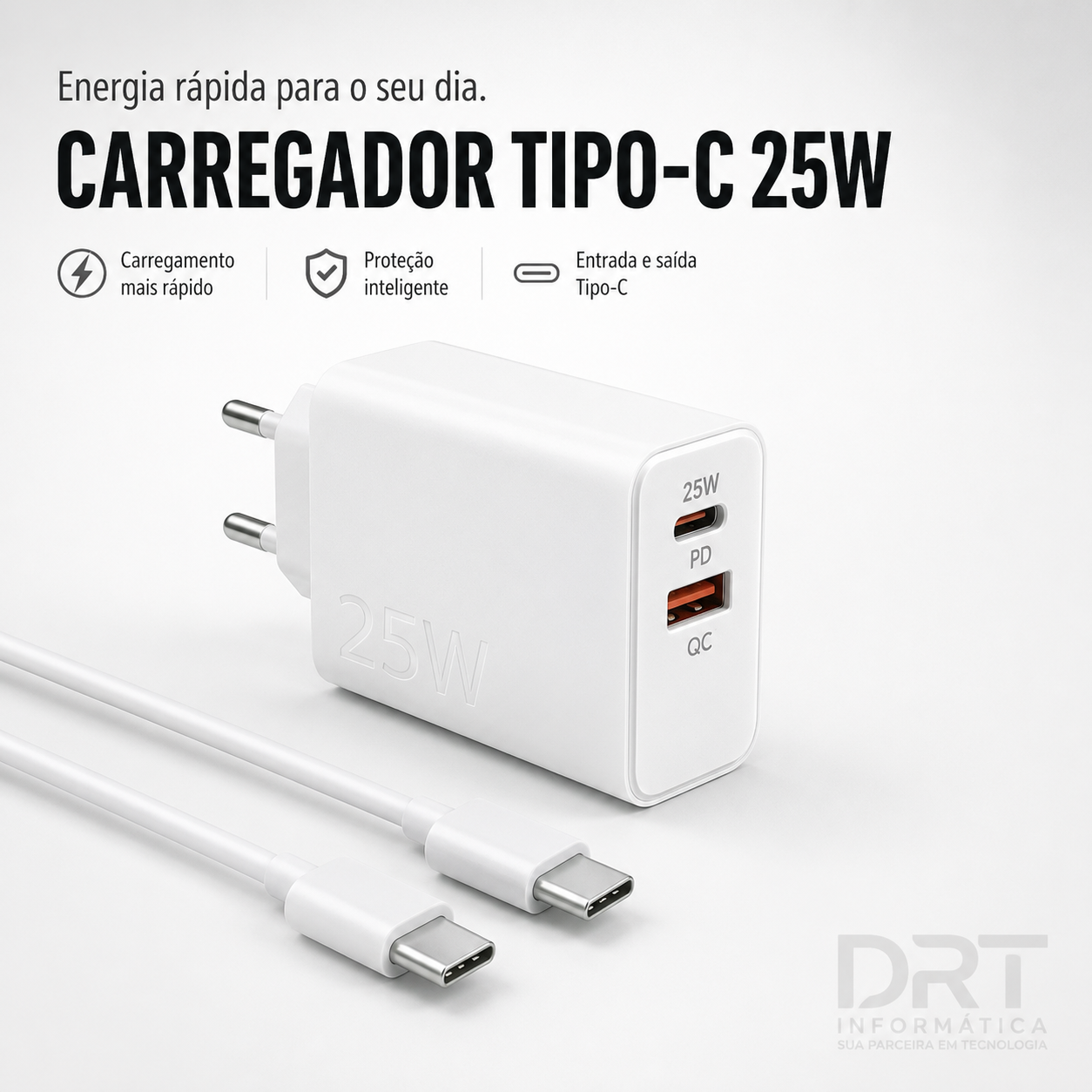 Carregador 25W Tipo-C @Gold