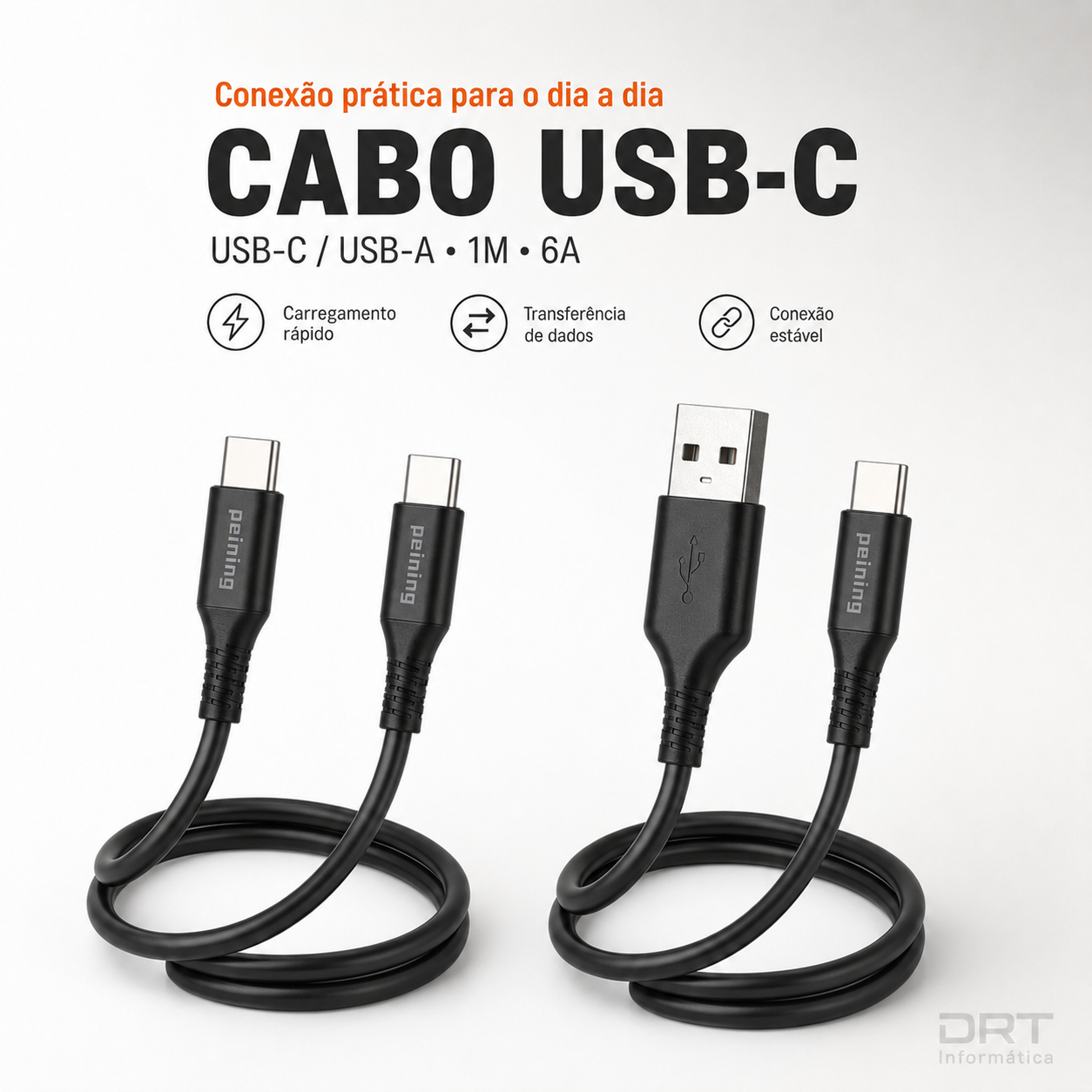 Cabo USB-C 1m 6A