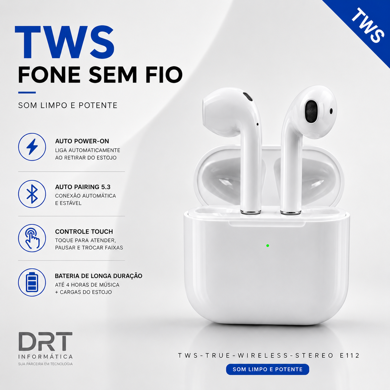 Fone Bluetooth I12
