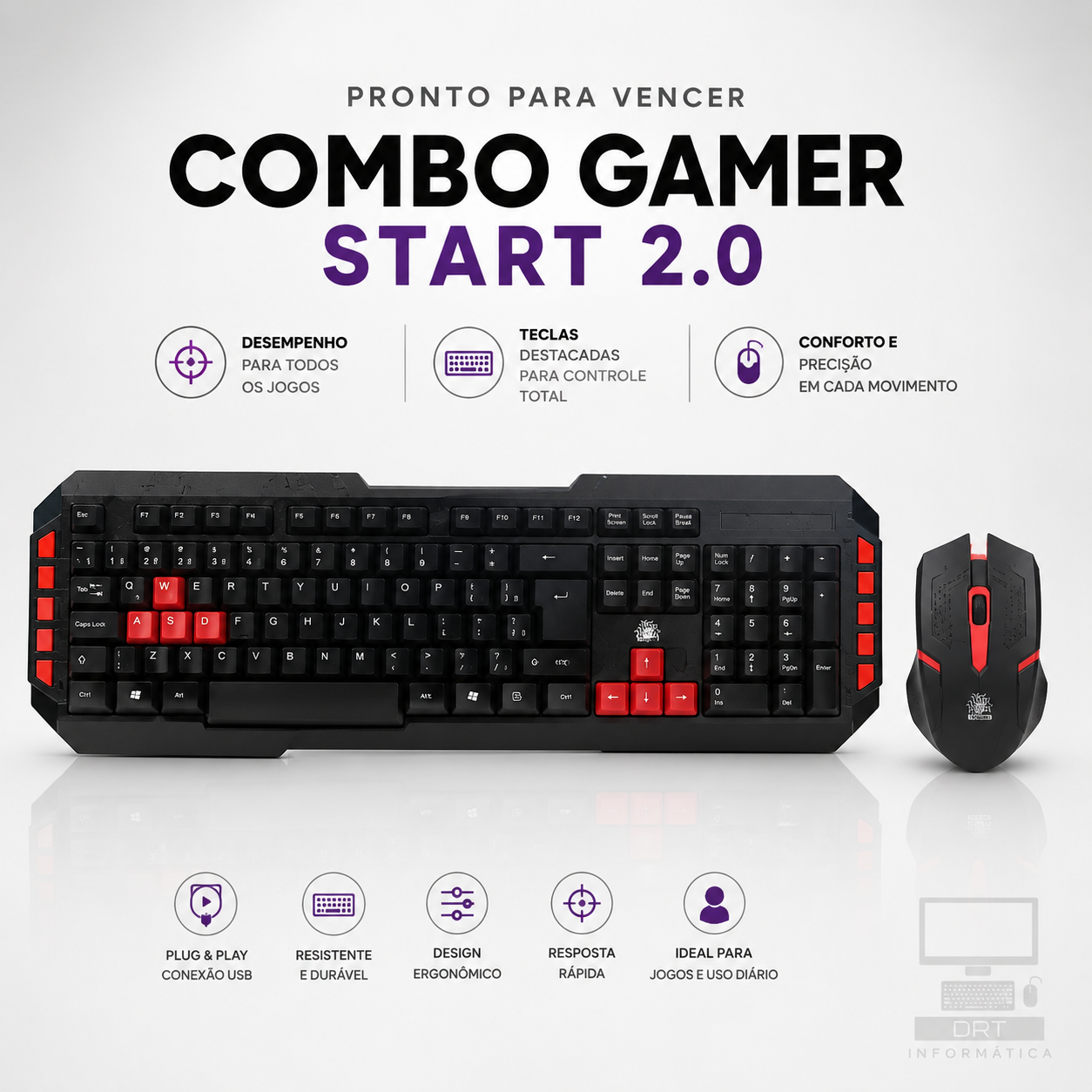 Kit Teclado/Mouse Gamer KG-03G