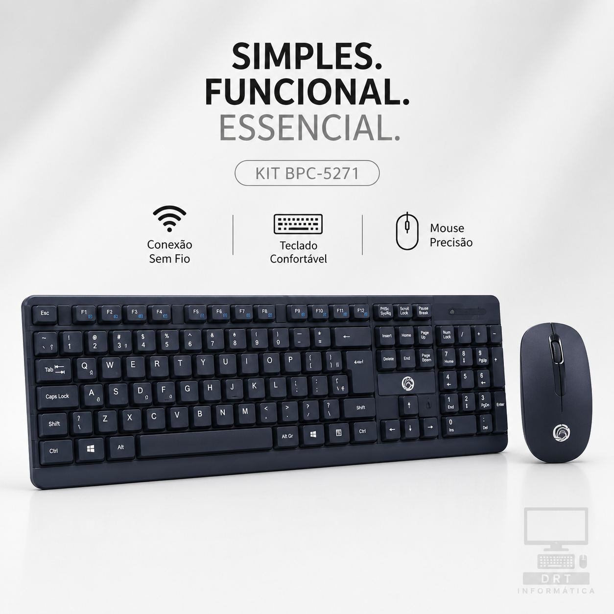 Kit Teclado/Mouse Sem Fio