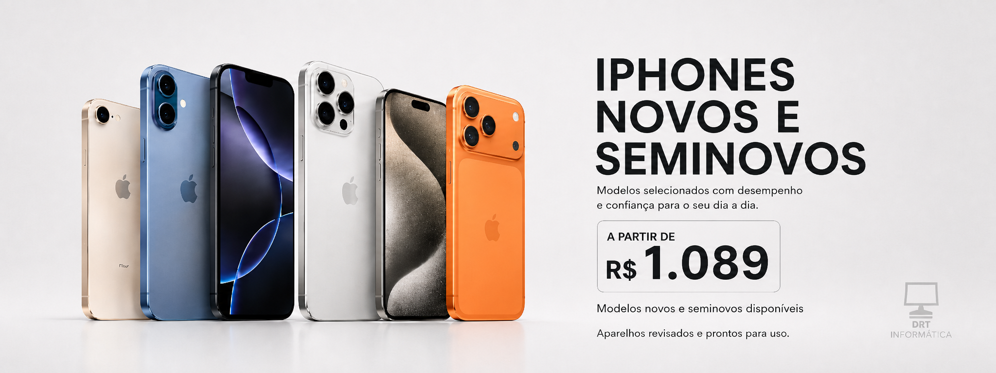 iPhones novos e seminovos