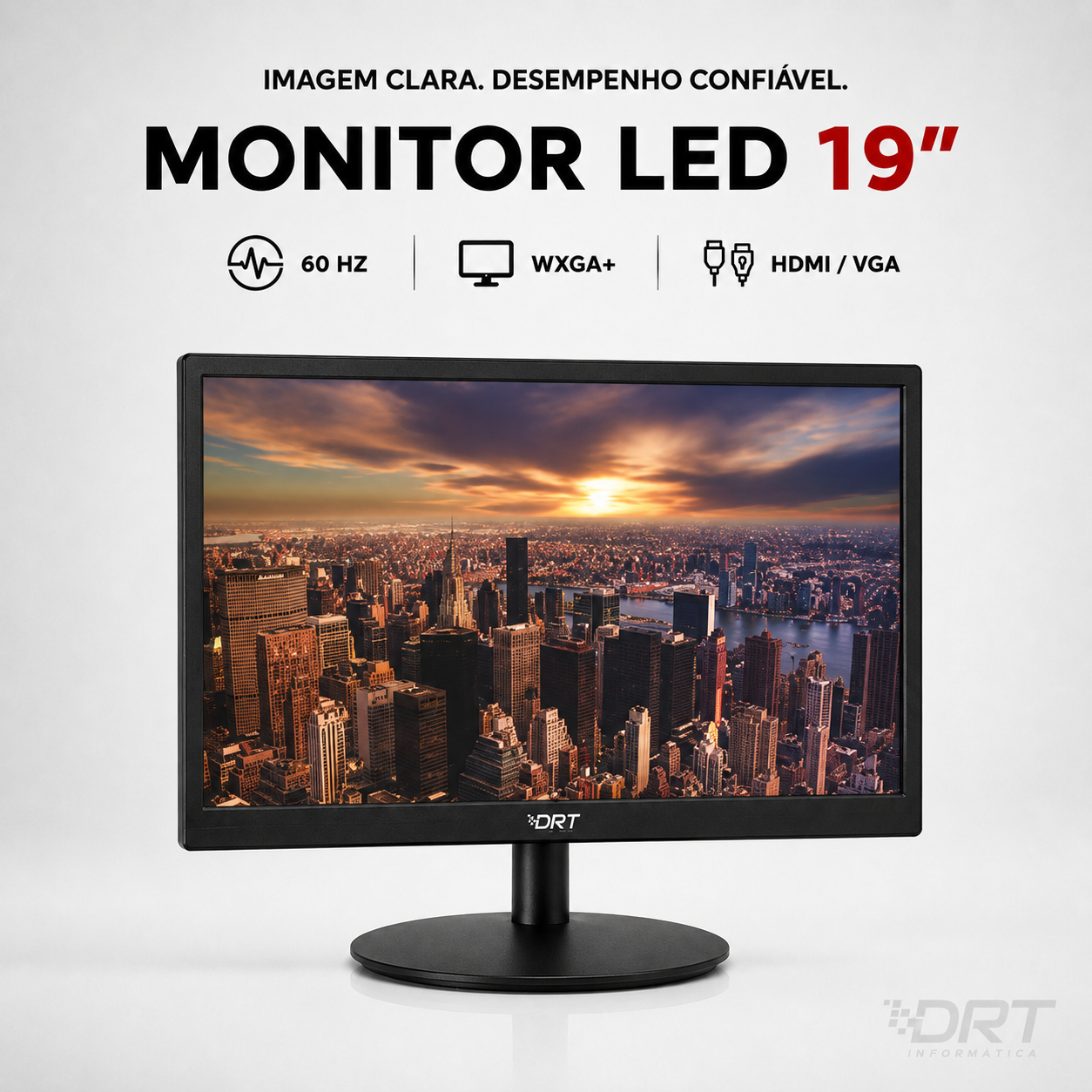 Monitor LED 19” 60Hz HDMI/VGA