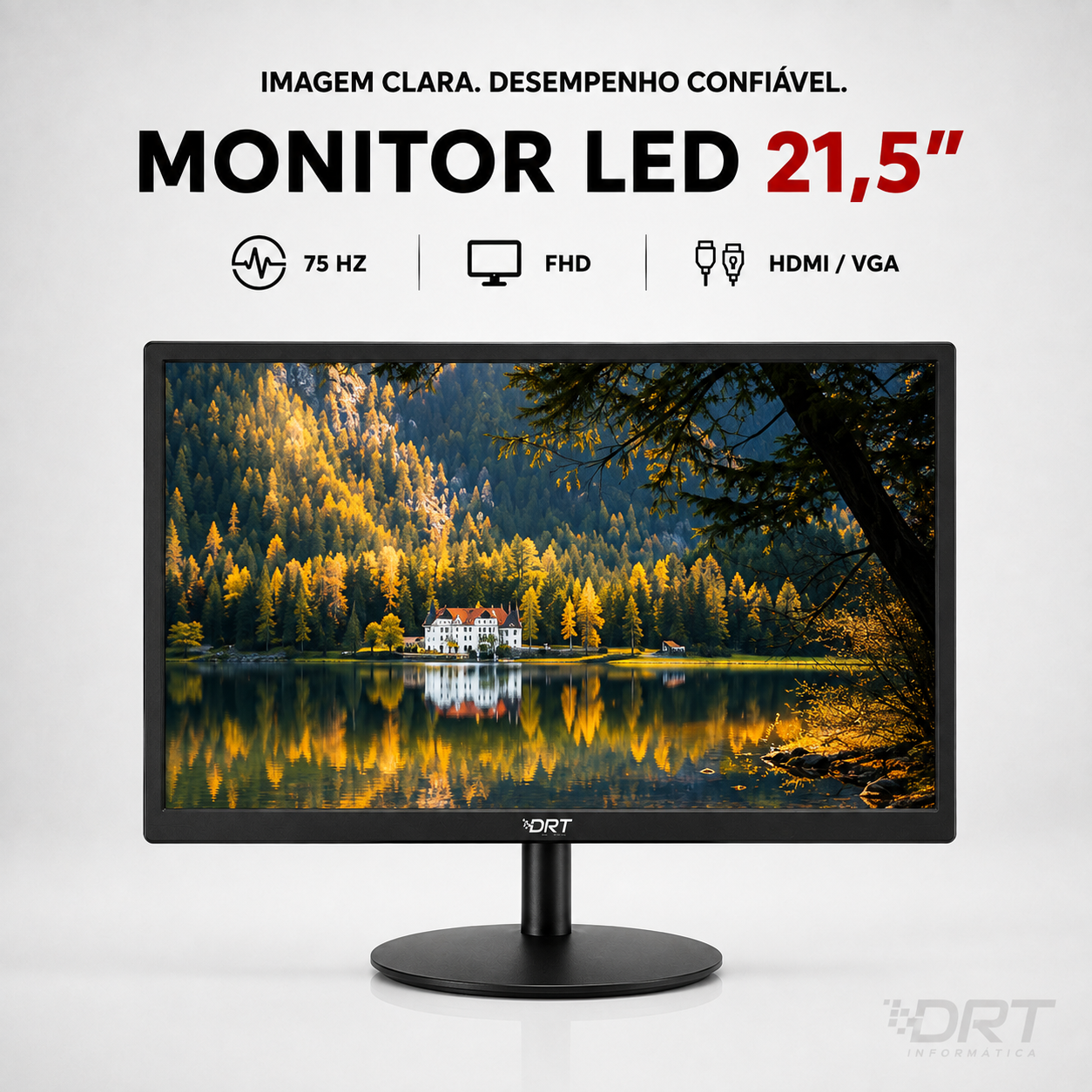 Monitor LED 21,5” 75Hz HDMI/VGA