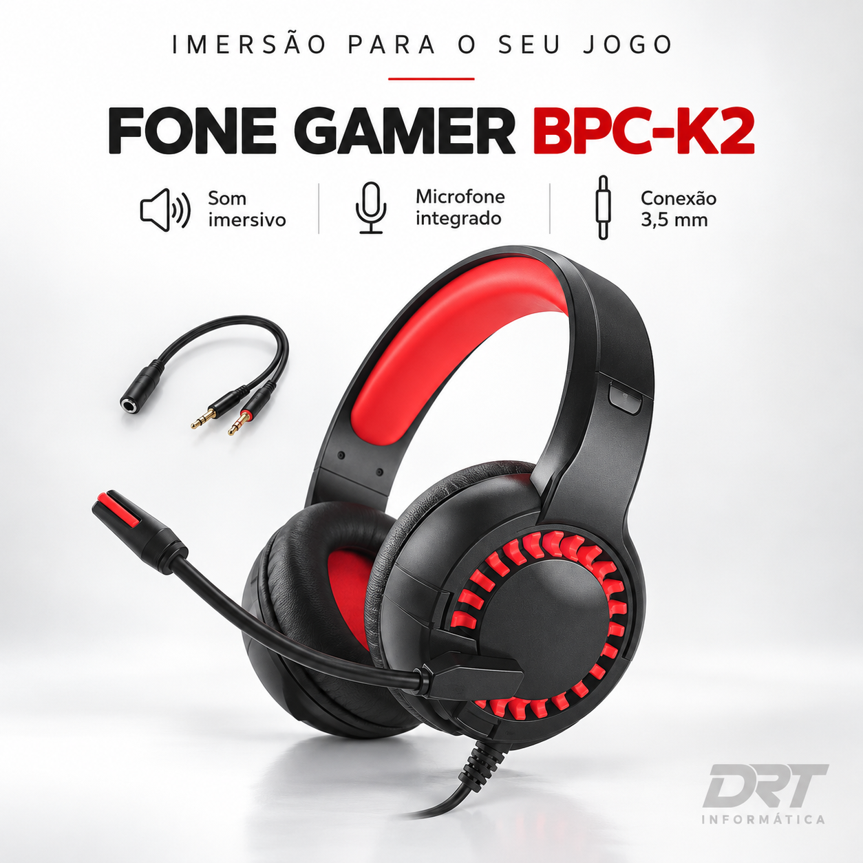 Fone Gamer Brazil-PC com Microfone
